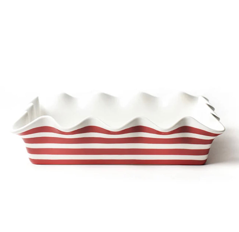 Red Stripe 13 ruffle casserole