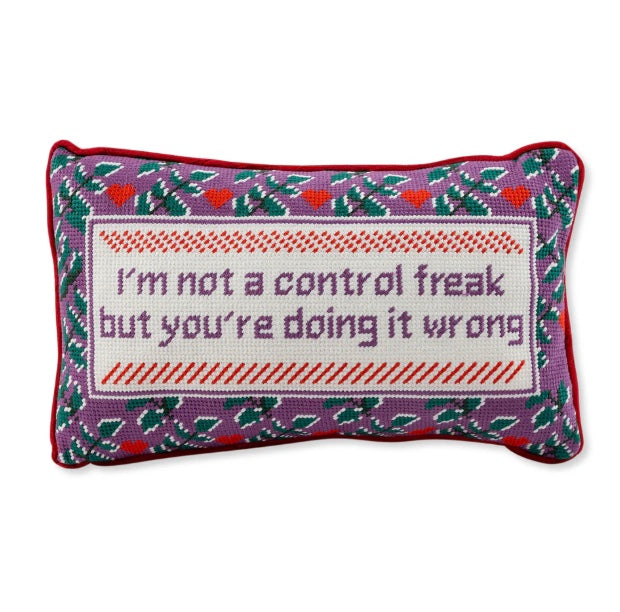 Control Freak Needlepoint Pillow