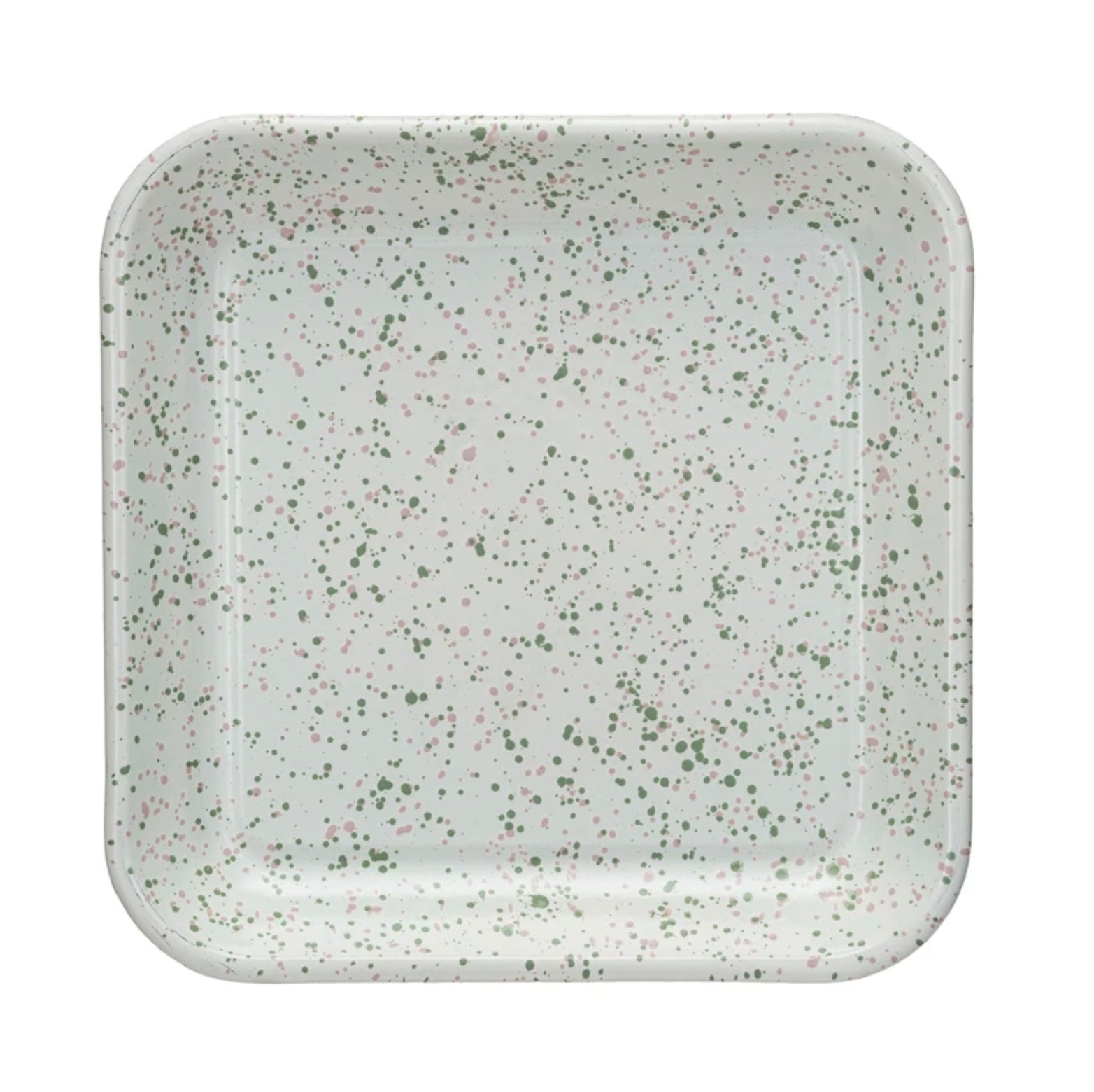 Enameled Metal Splatterware Platter