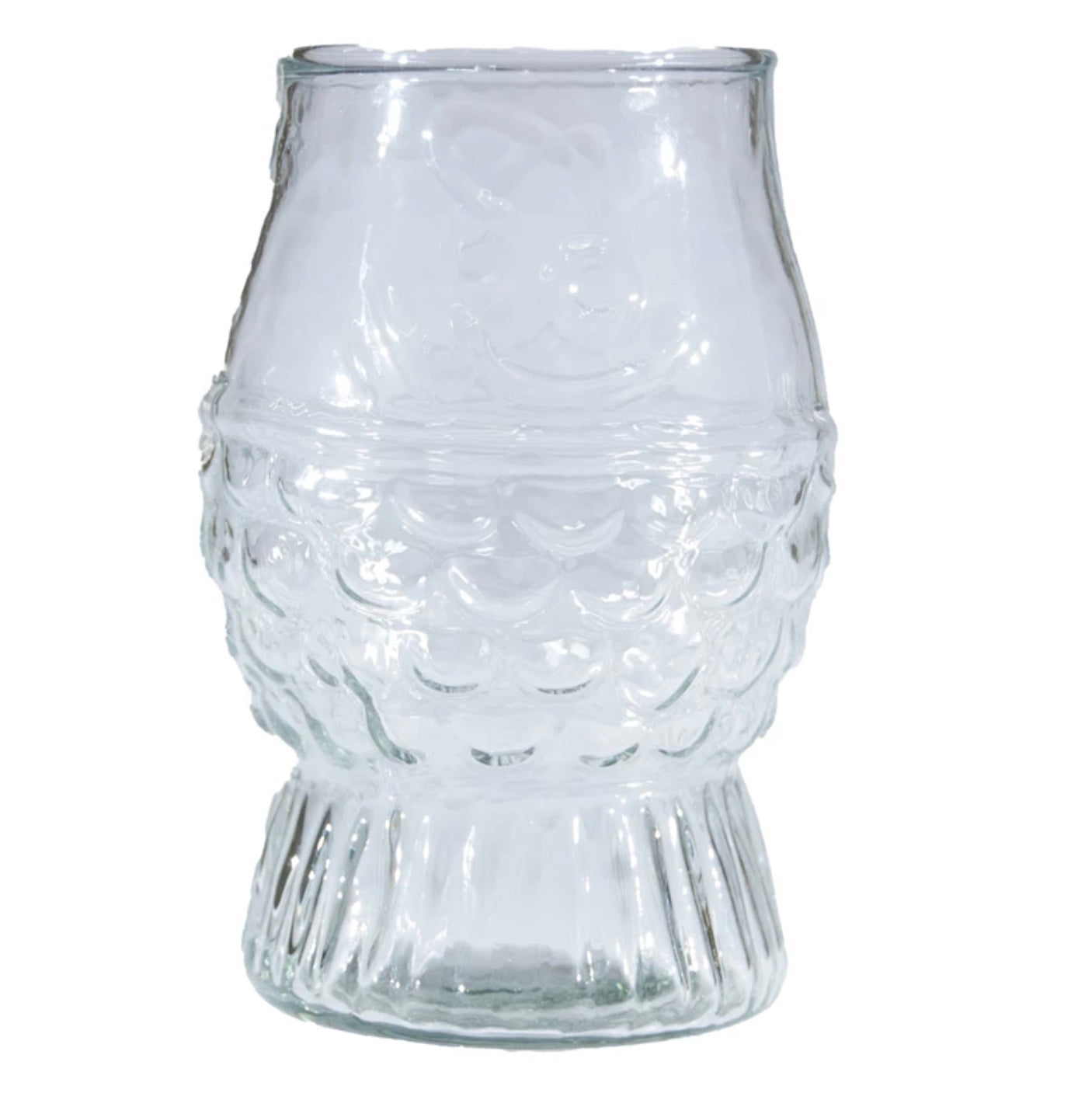 12 oz. Pressed Glass Fish Shaped Drinking Glass