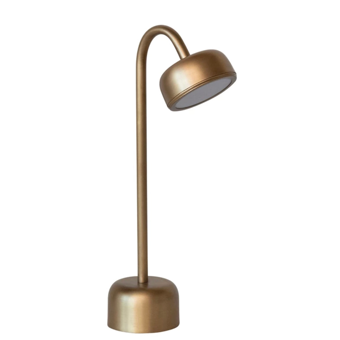 Metal Adjustable LED Table Lamp w/ Touch Sensor, Antique Brass Finish
