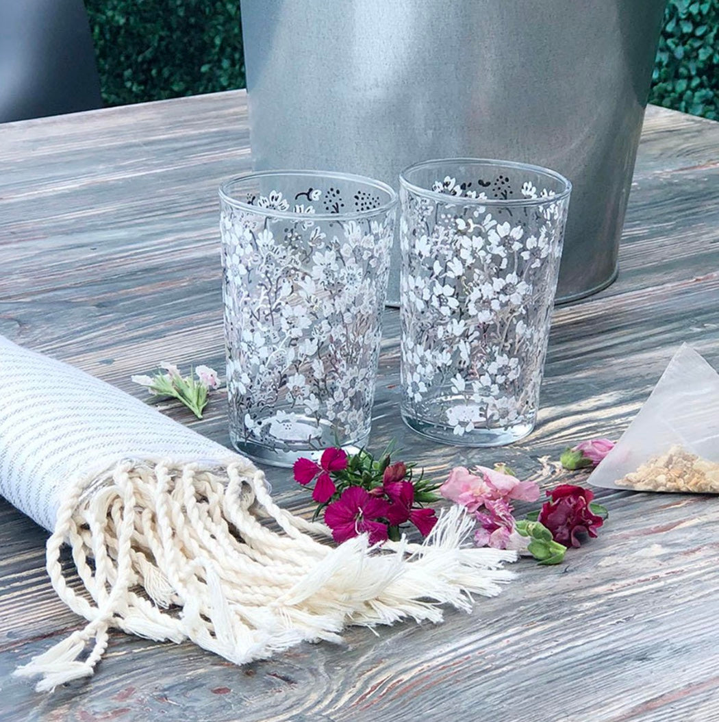 Set of 6 Eden Clear Silver