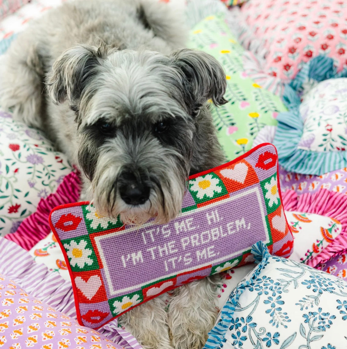 It's Me Needlepoint Pillow