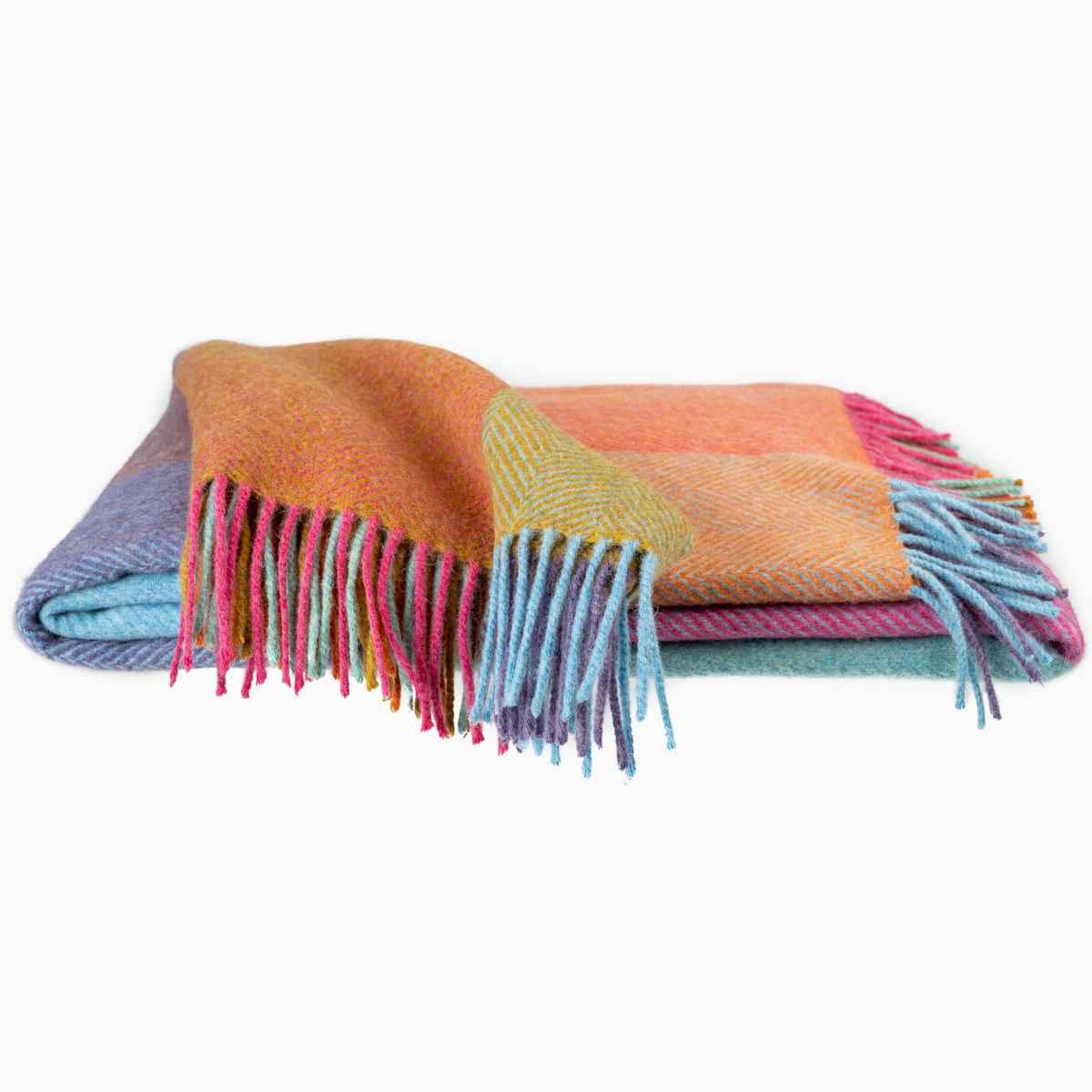 Southampton Home Merino Wool Geometric Throw - Kaleidoscope
