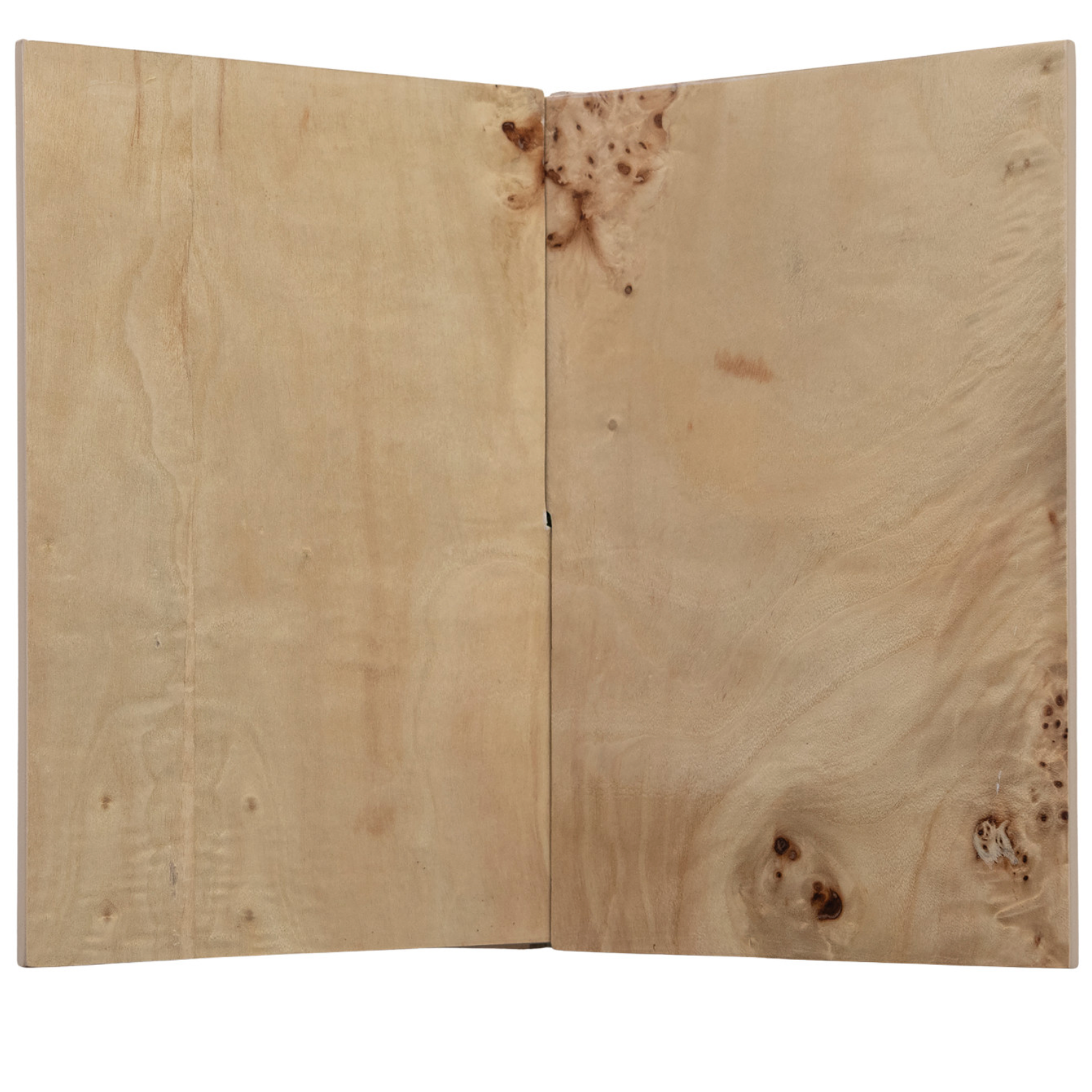 MDF & Burl Wood Veneer Interlocking Book Holder, Natural, KD