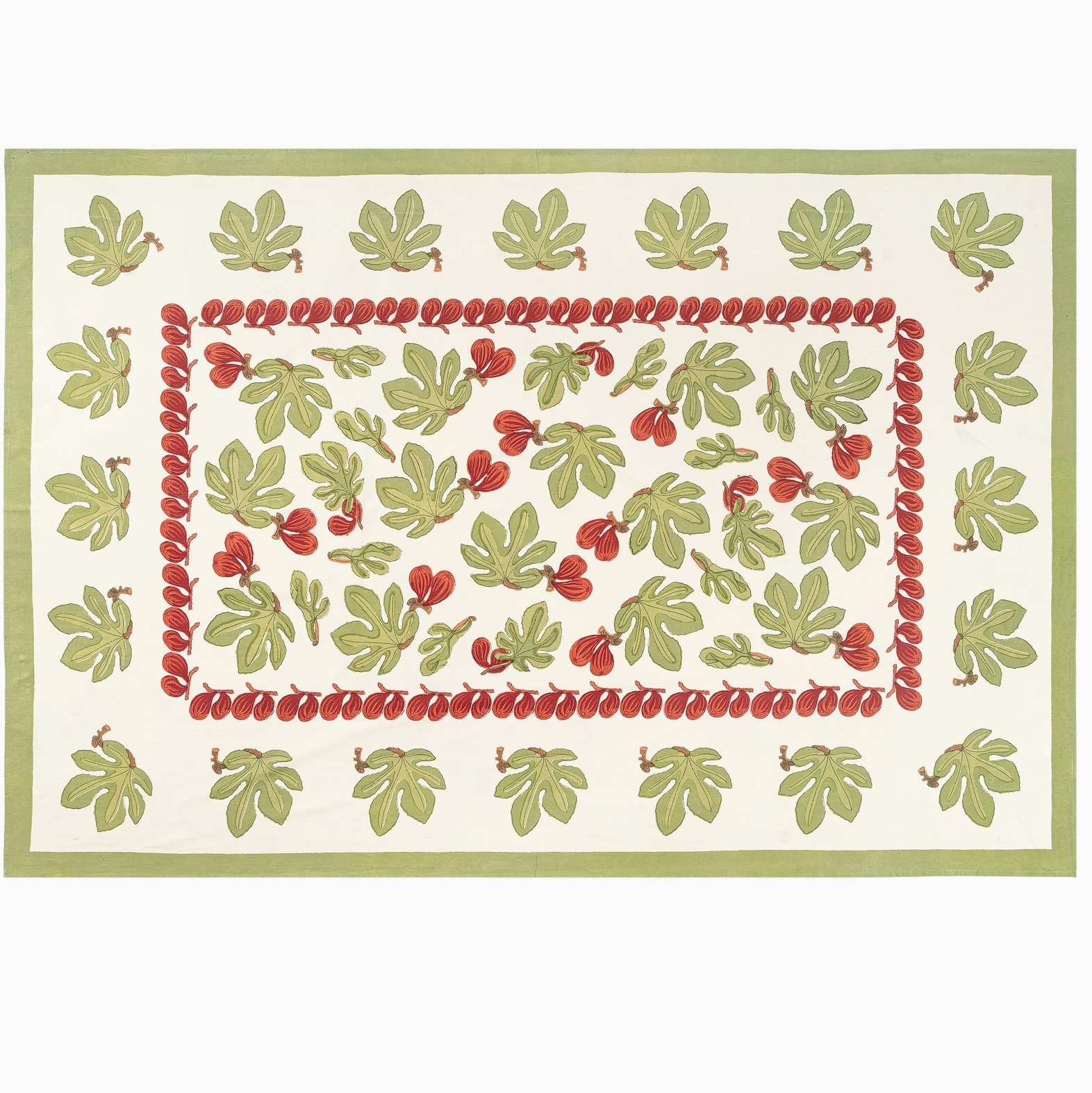 Fig Red & Green French Tablecloth