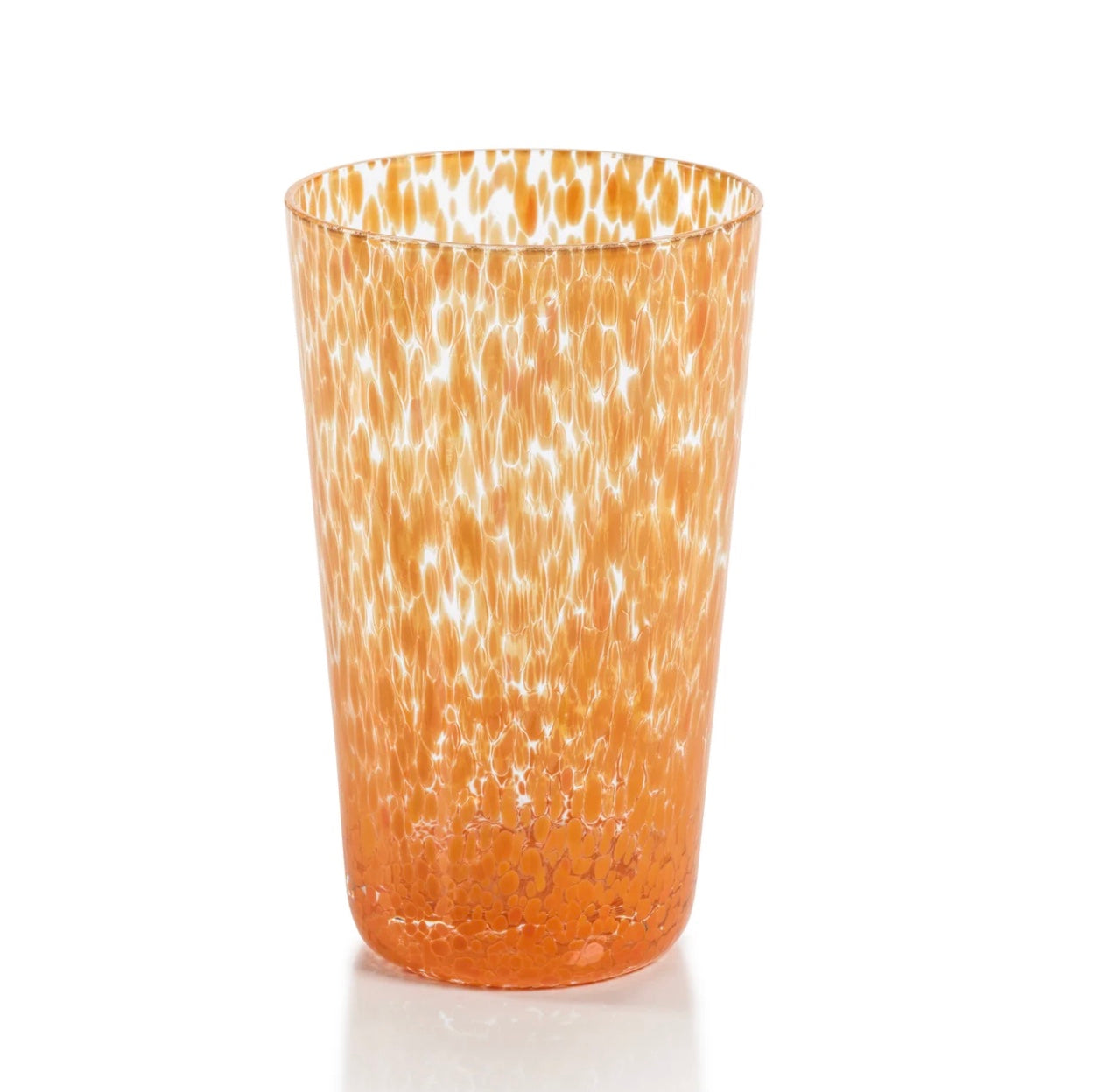 Gigi Speckled High Ball Glass - Light Orange