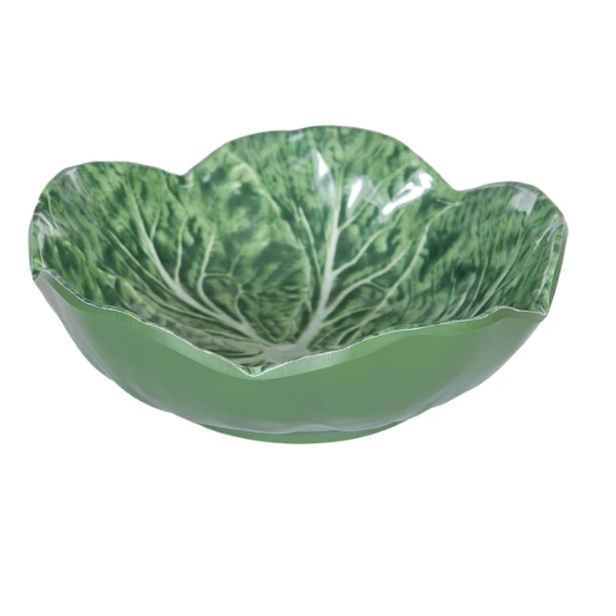 Cabbage Leaf Green Snack Bowl