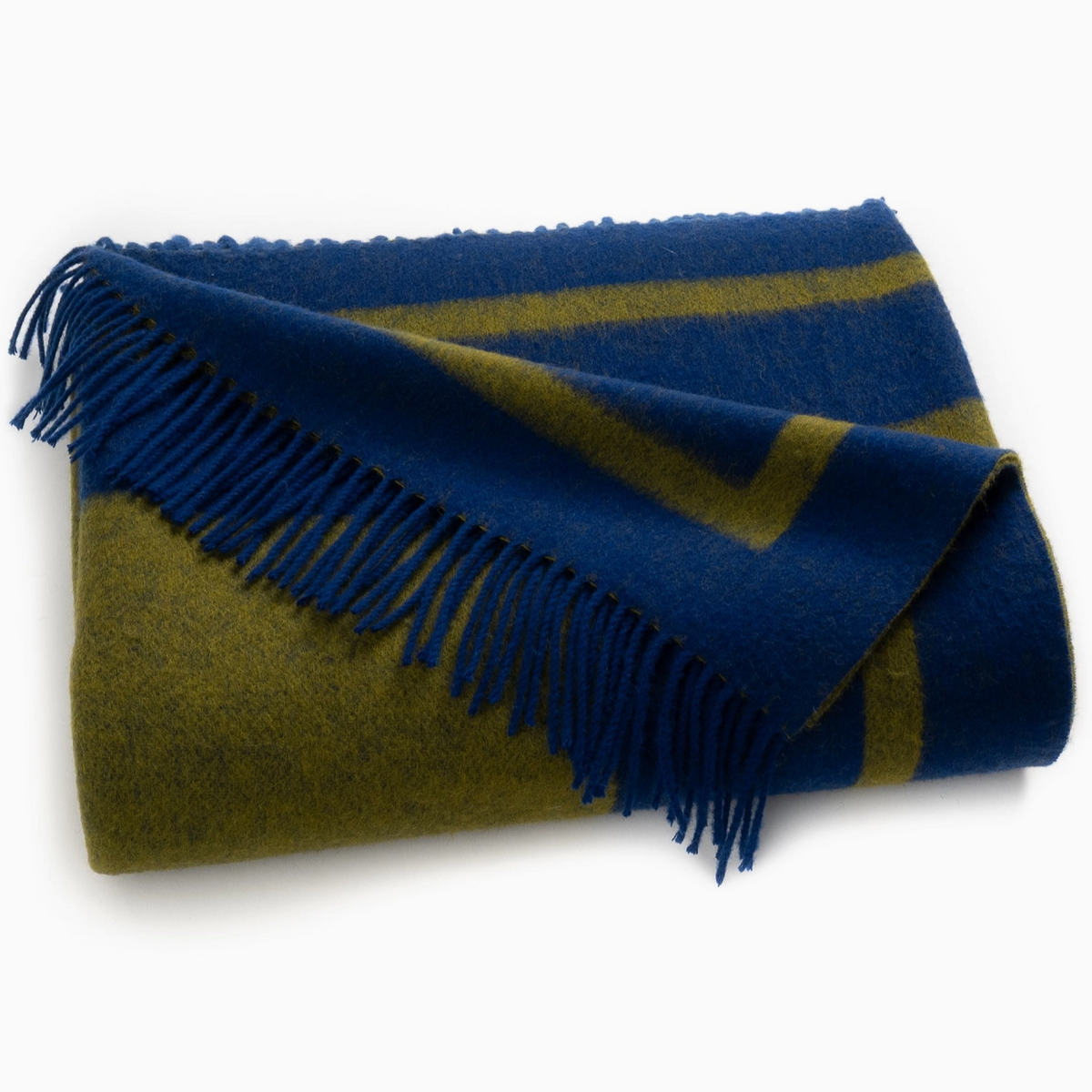 Southampton Home Double-Faced Border Throw 60" X 74" Navy/Gold