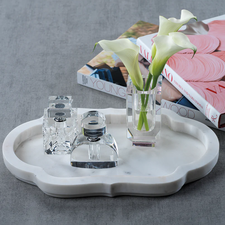 Pietre White Marble Tray - Small
