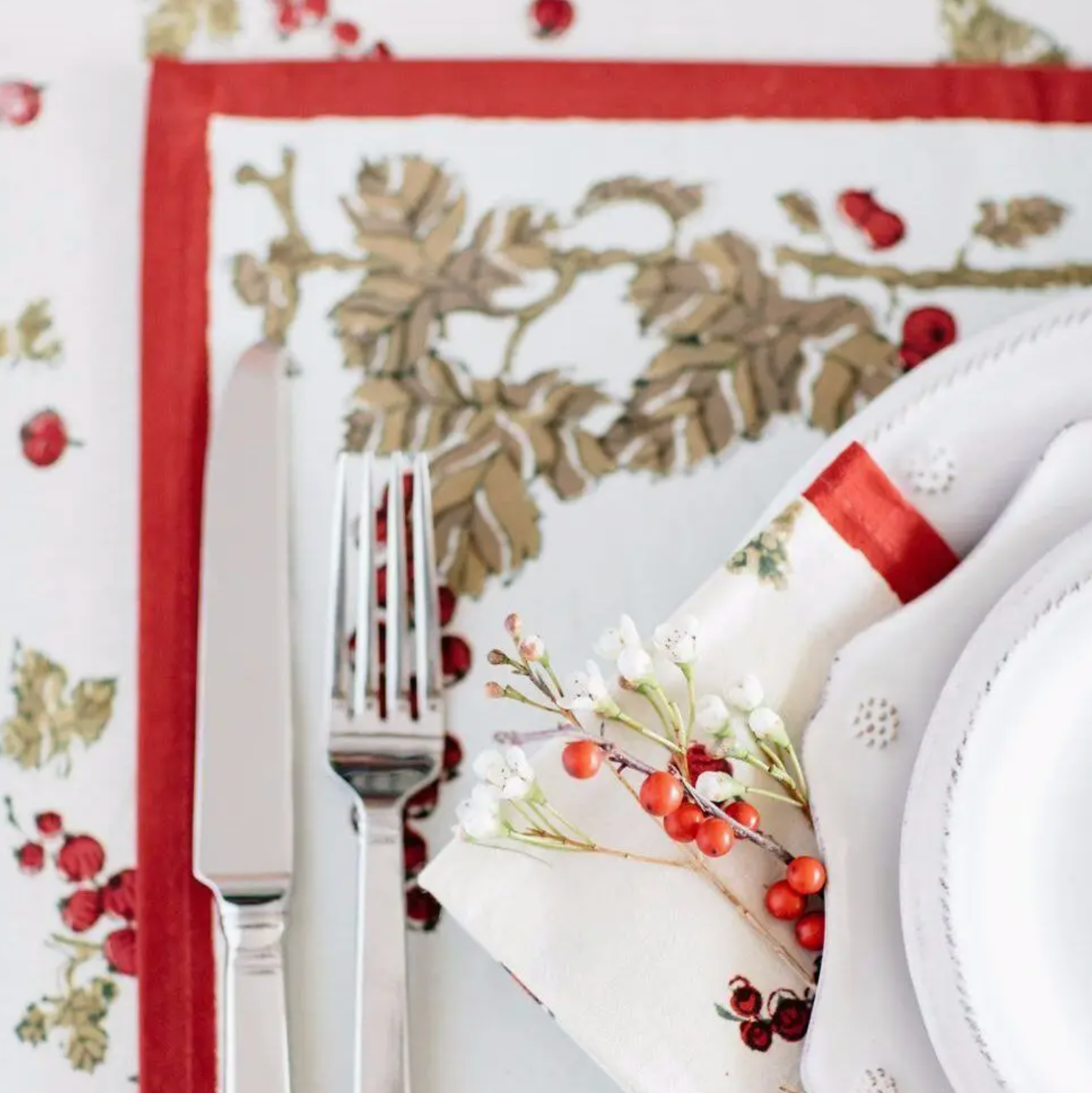 Gooseberry Red/Green Placemat - Set of 6