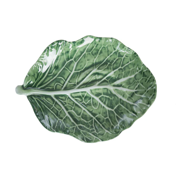 Cabbage Leaf Green Serving Platter