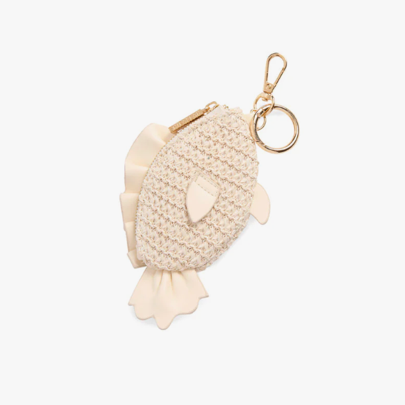 FISH ZIP POUCH CHARM/KEY RING