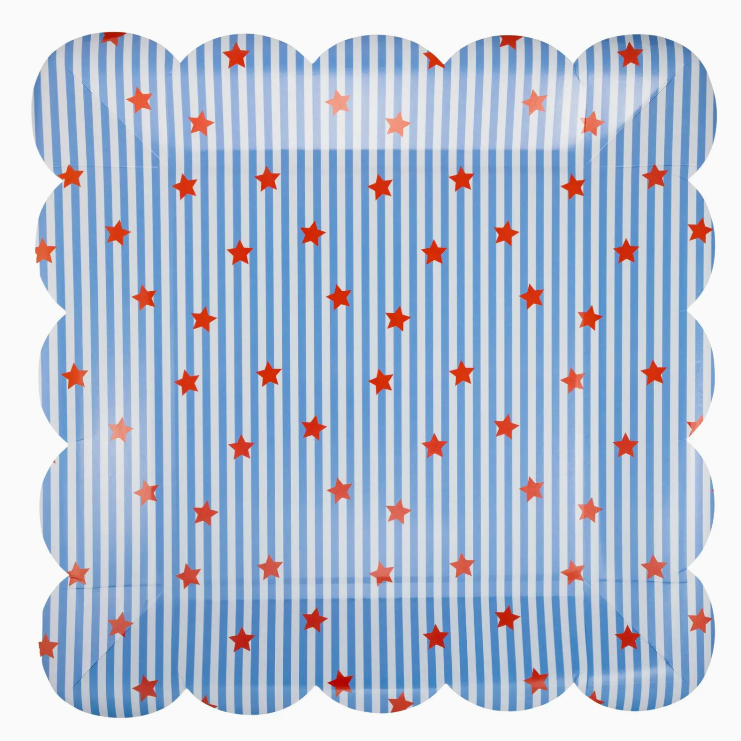 Stripes and Stars Paper Plate - 10"