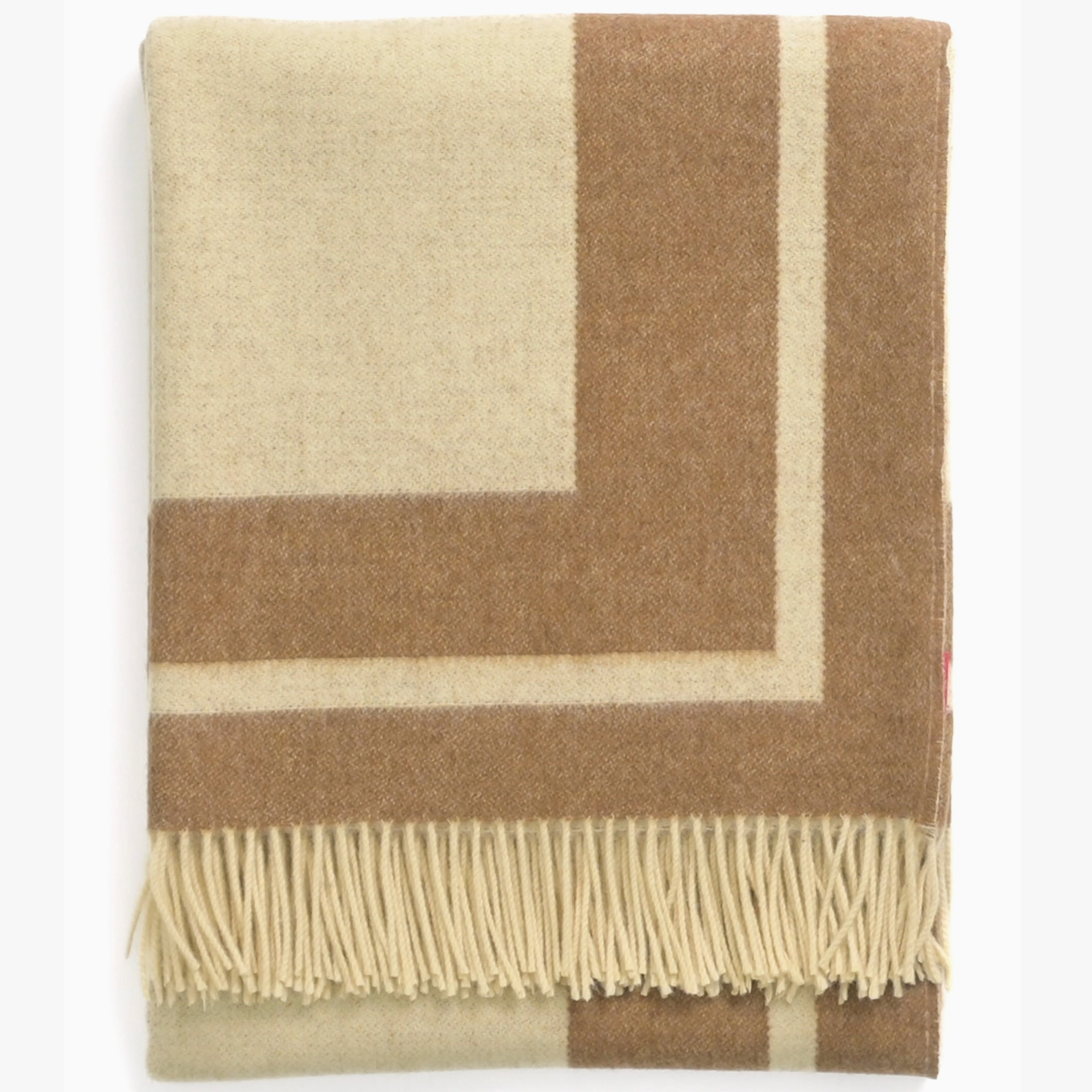 Southampton Home Double-Faced Border Throw 60" X 74" Tan