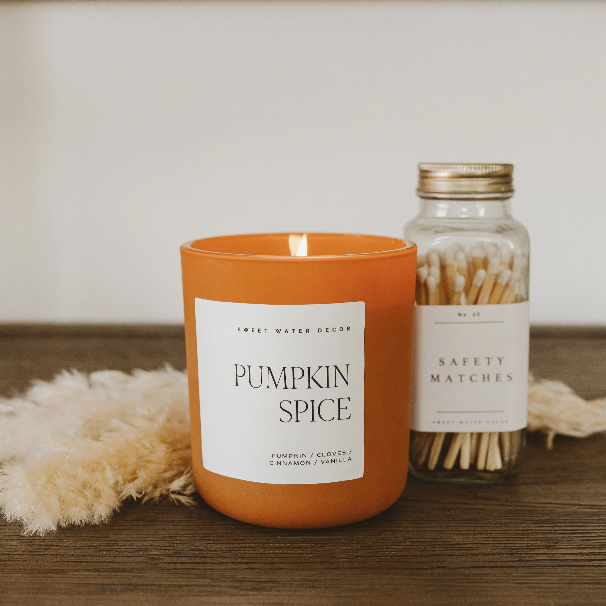 Pumpkin Spice 15 oz Soy Candle, Matte Jar