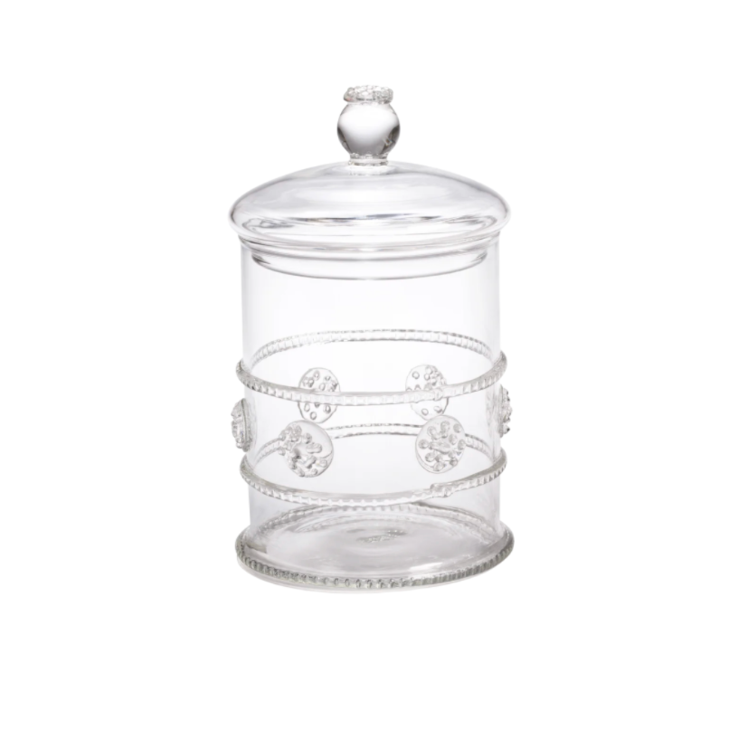 Juliet Lidded Glass Jars in Two Assorted Styles - Clear