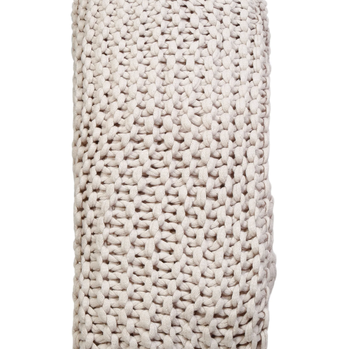 Finn- Hand Knit Throw- Taupe