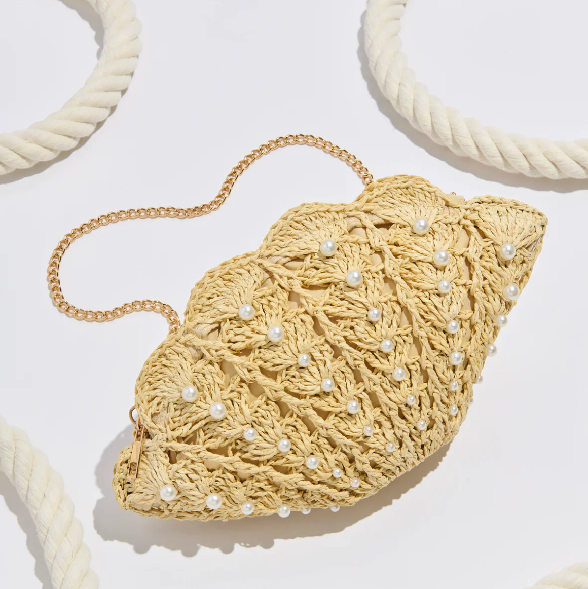 SHELL CROSS-BODY,NATURAL