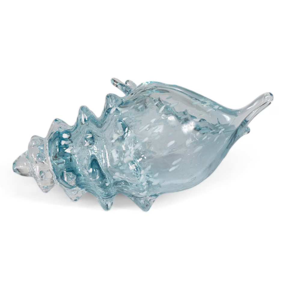 Lagoon Glass Seashell, Aqua