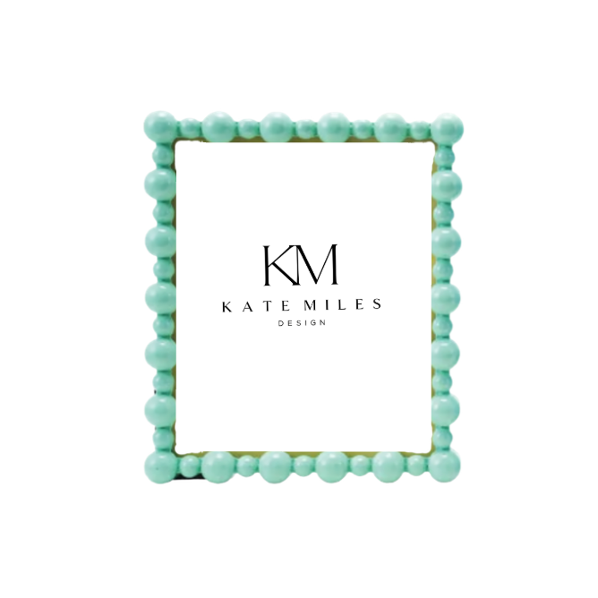 Painted MDF Photo Frame w Balls, 2 Colors