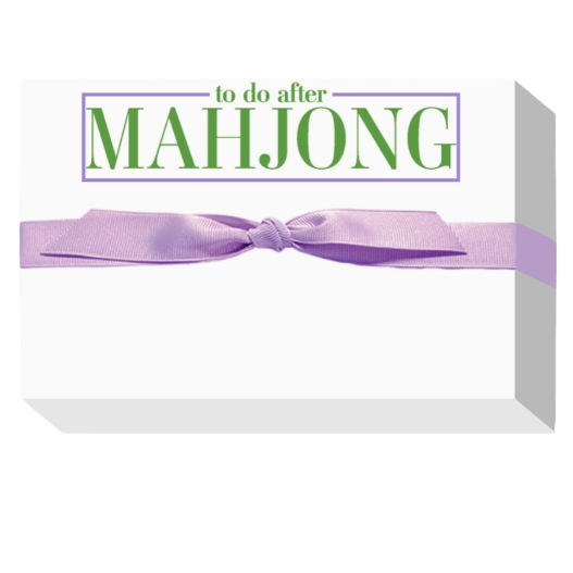 To Do After Mahjong Big and Bold Notepad