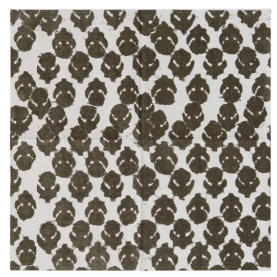 Paper Cocktail Napkins w Floral Pattern