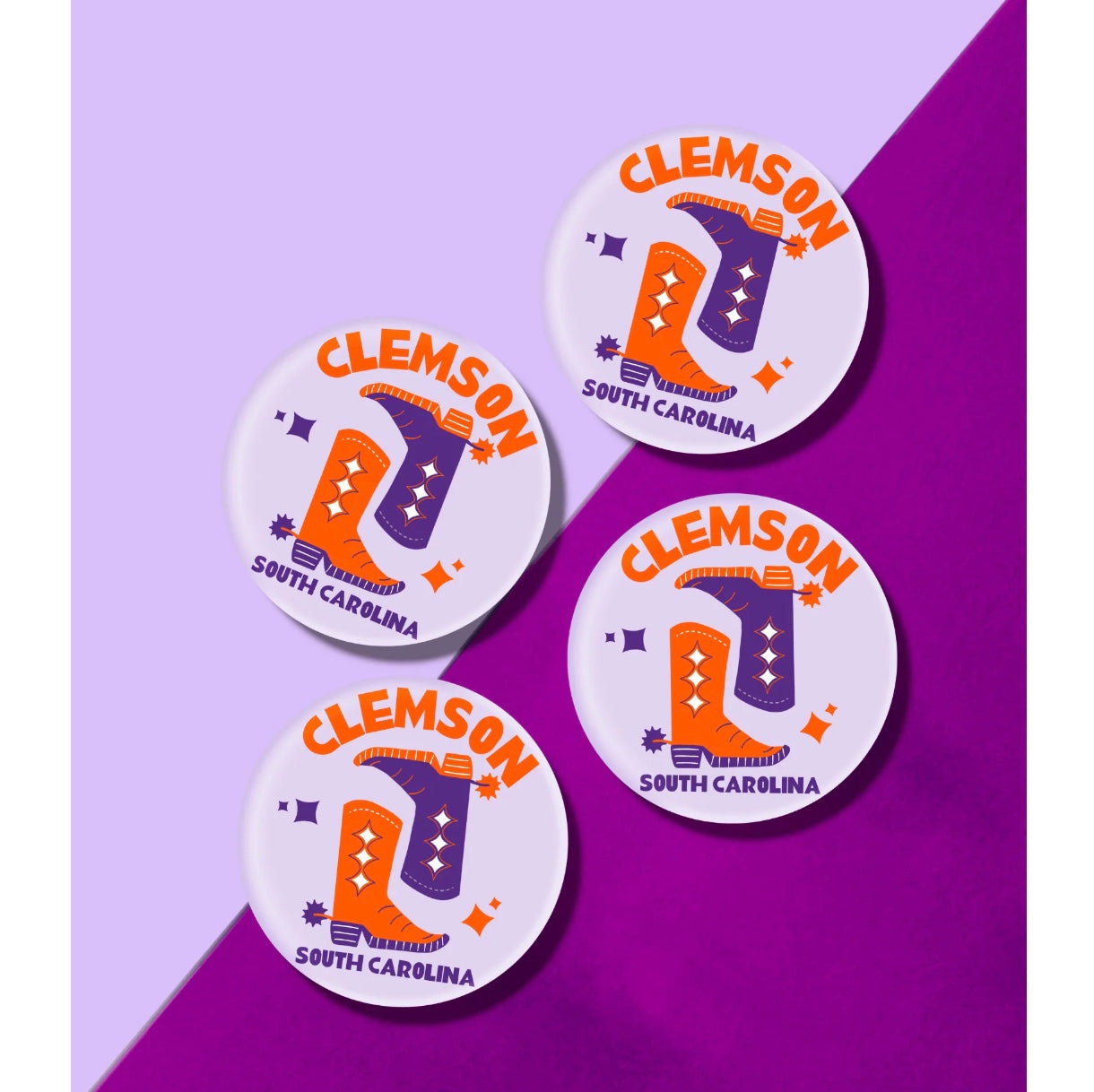 Clemson Kickoff Coasters Set of 4