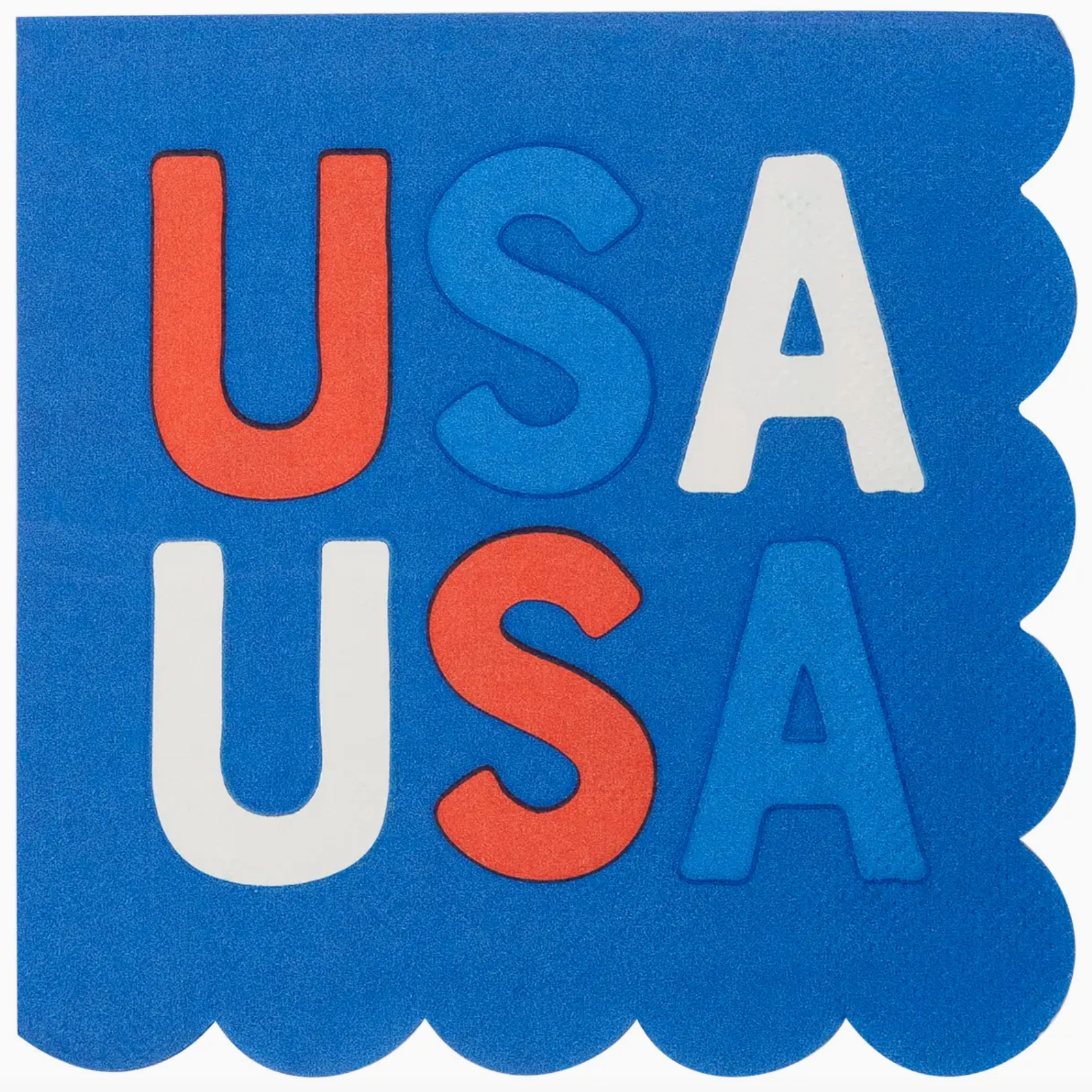 USA Scallop Paper Cocktail Napkin