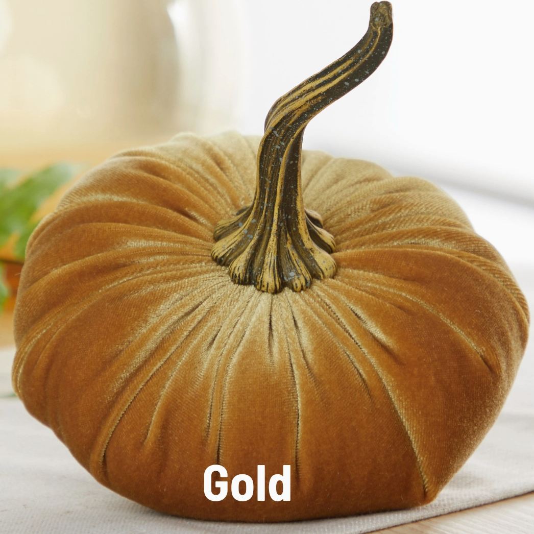 Pumpkin Large Velvet, Gold