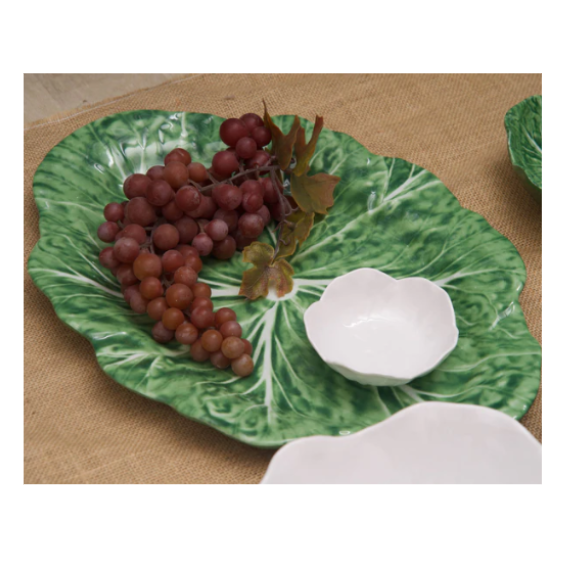 Cabbage Leaf Green Serving Platter