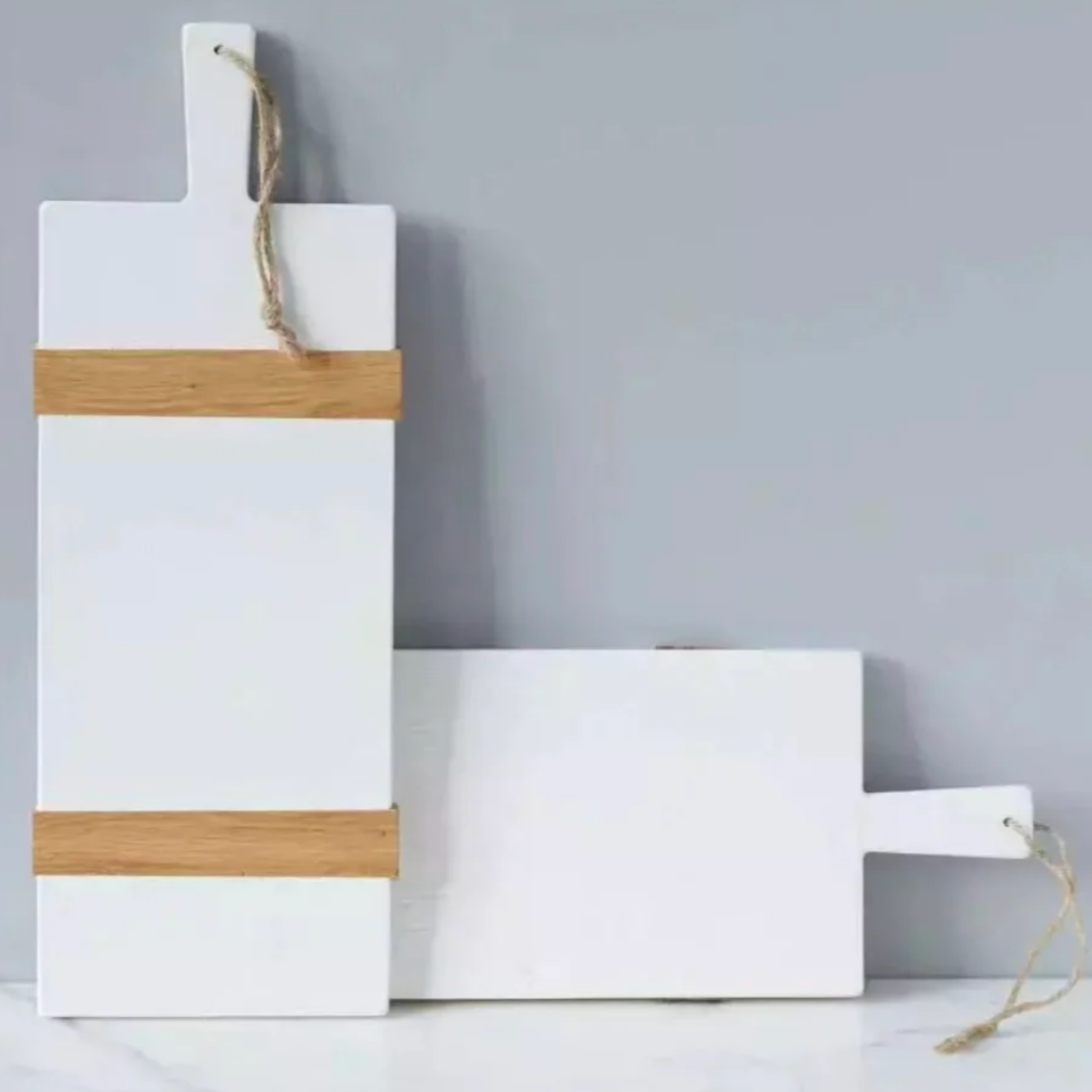 White - Mod Charcuterie Cheese Board, Small Rectangle