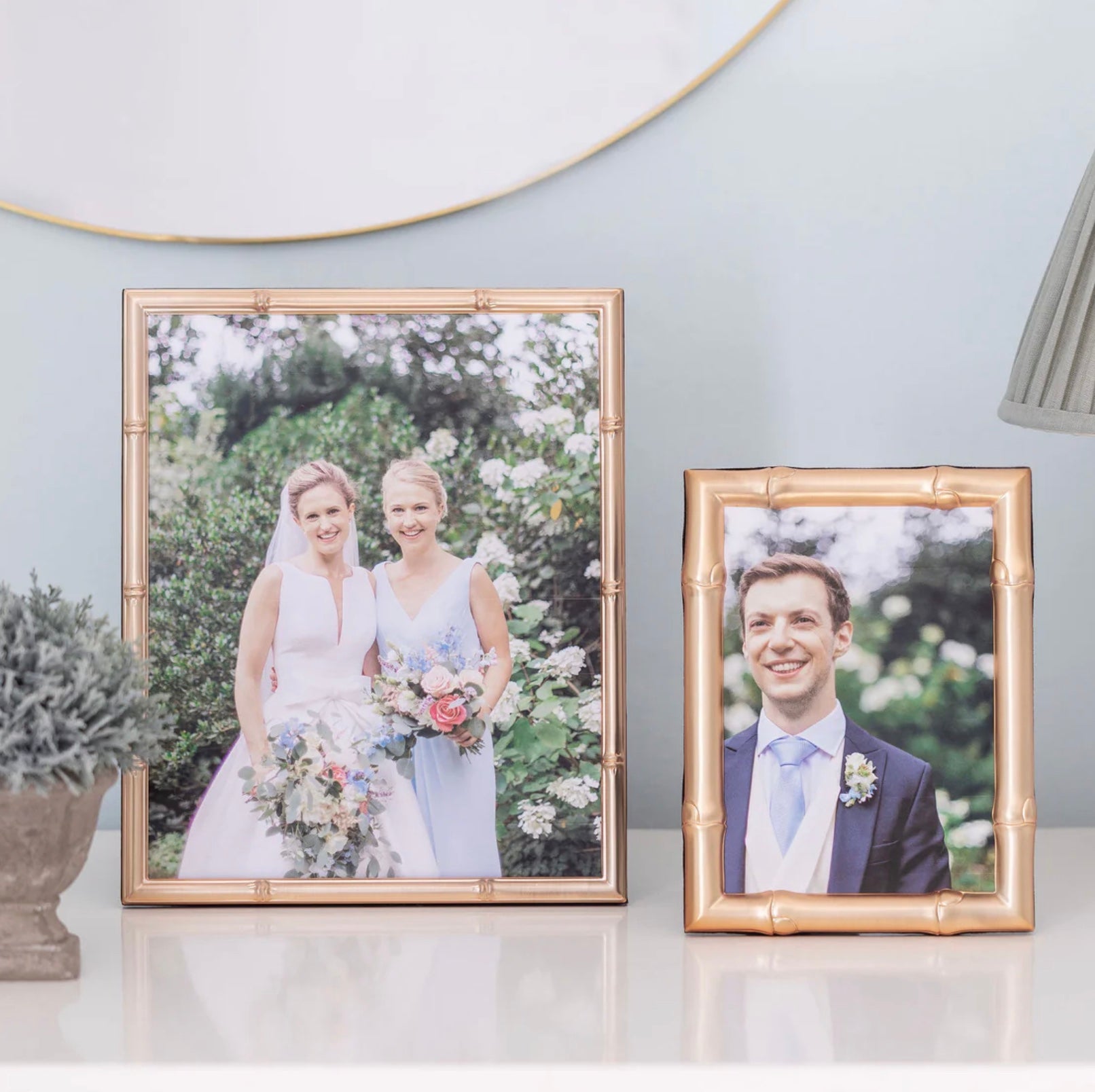 Bamboo Matte Gold Photo Frame