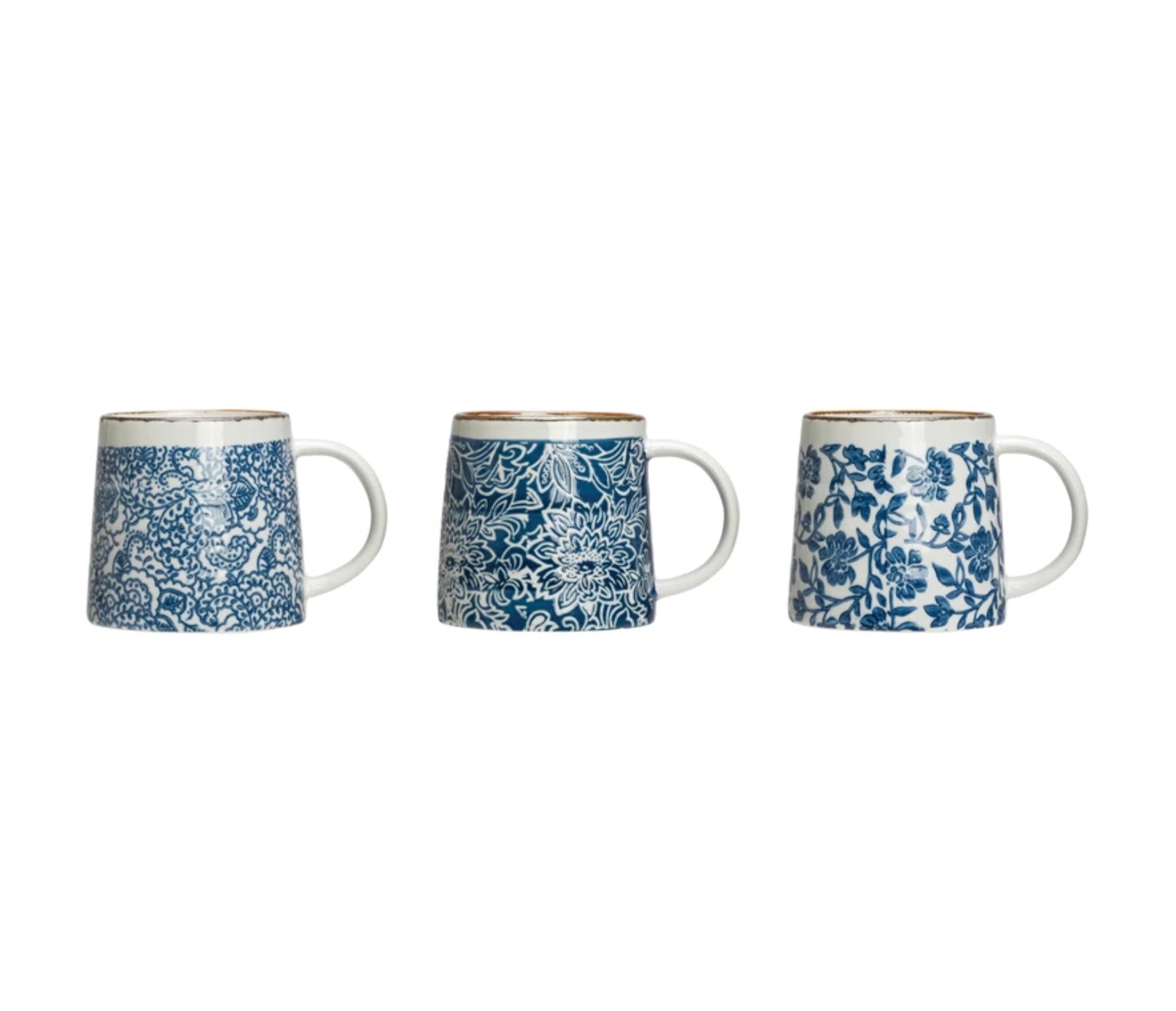 Stoneware Mug - Blue/White 3 styles