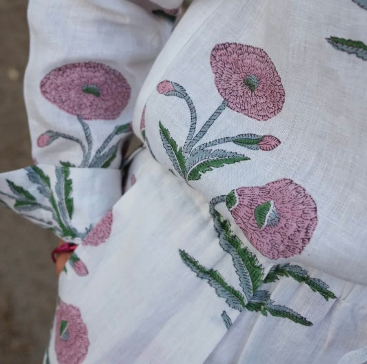 Montecito Wide Leg Pant Pink Flower