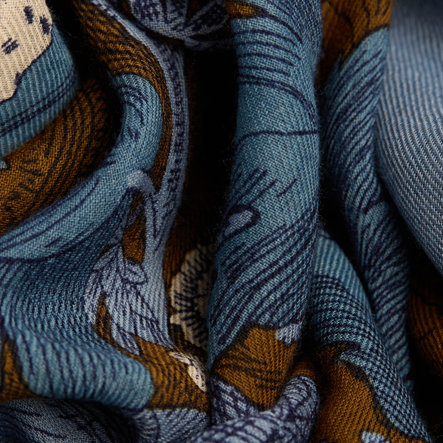 SCARF / ETOLE 70 HISTOIRE BLUE/BLEU