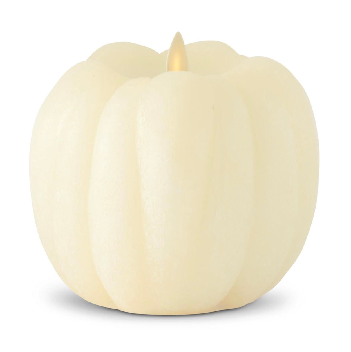 4.5" White Wax Pumpkin Candle