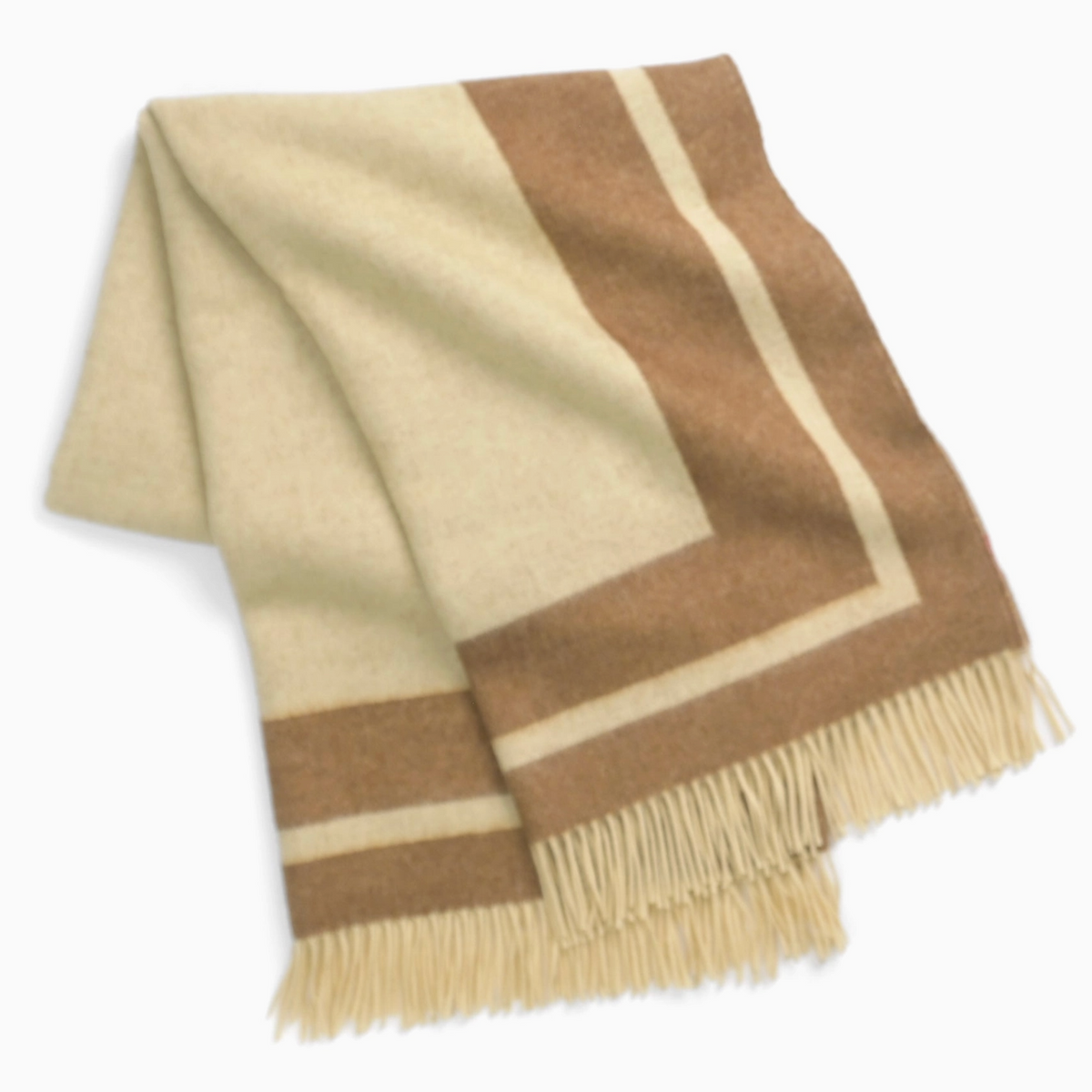 Southampton Home Double-Faced Border Throw 60" X 74" Tan