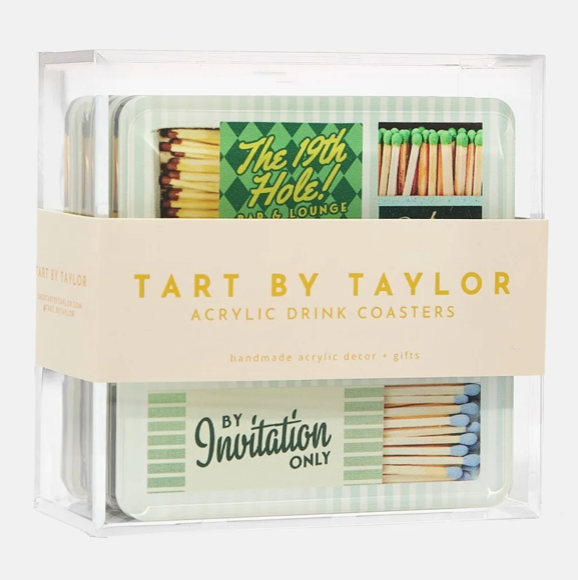 Golf Matchbook Coasters - S/4