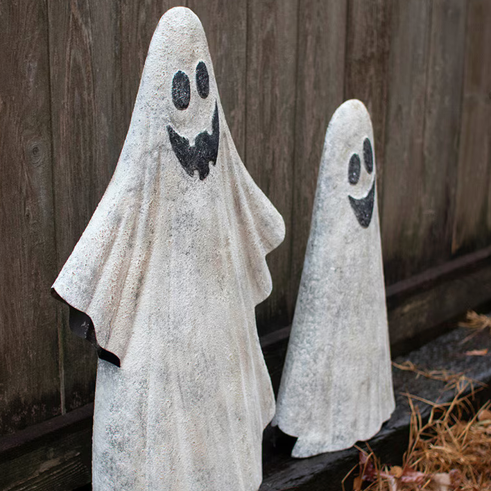 (L) PAINTED METAL GHOST