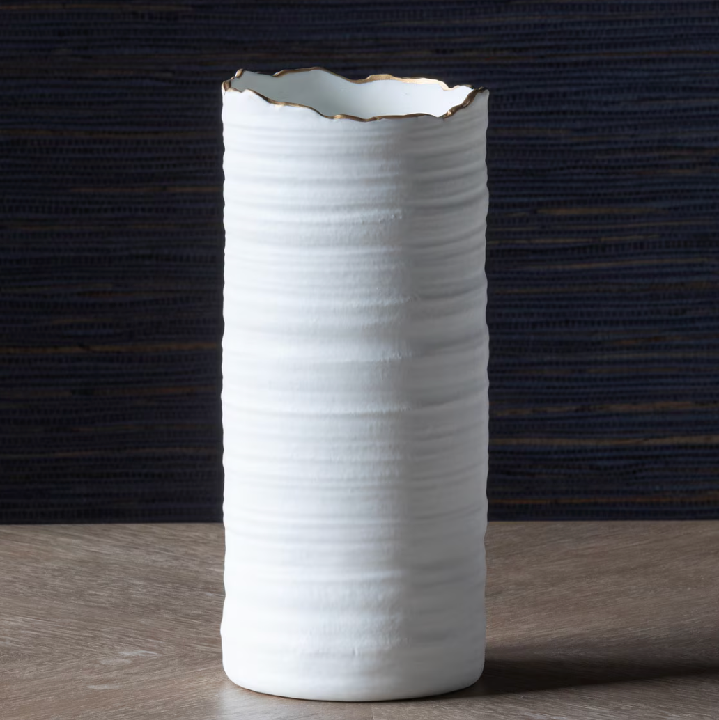 Gilded Organic Edge Vase