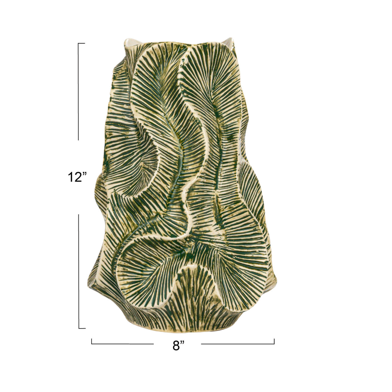 Textured Stoneware Organic Shaped Vase