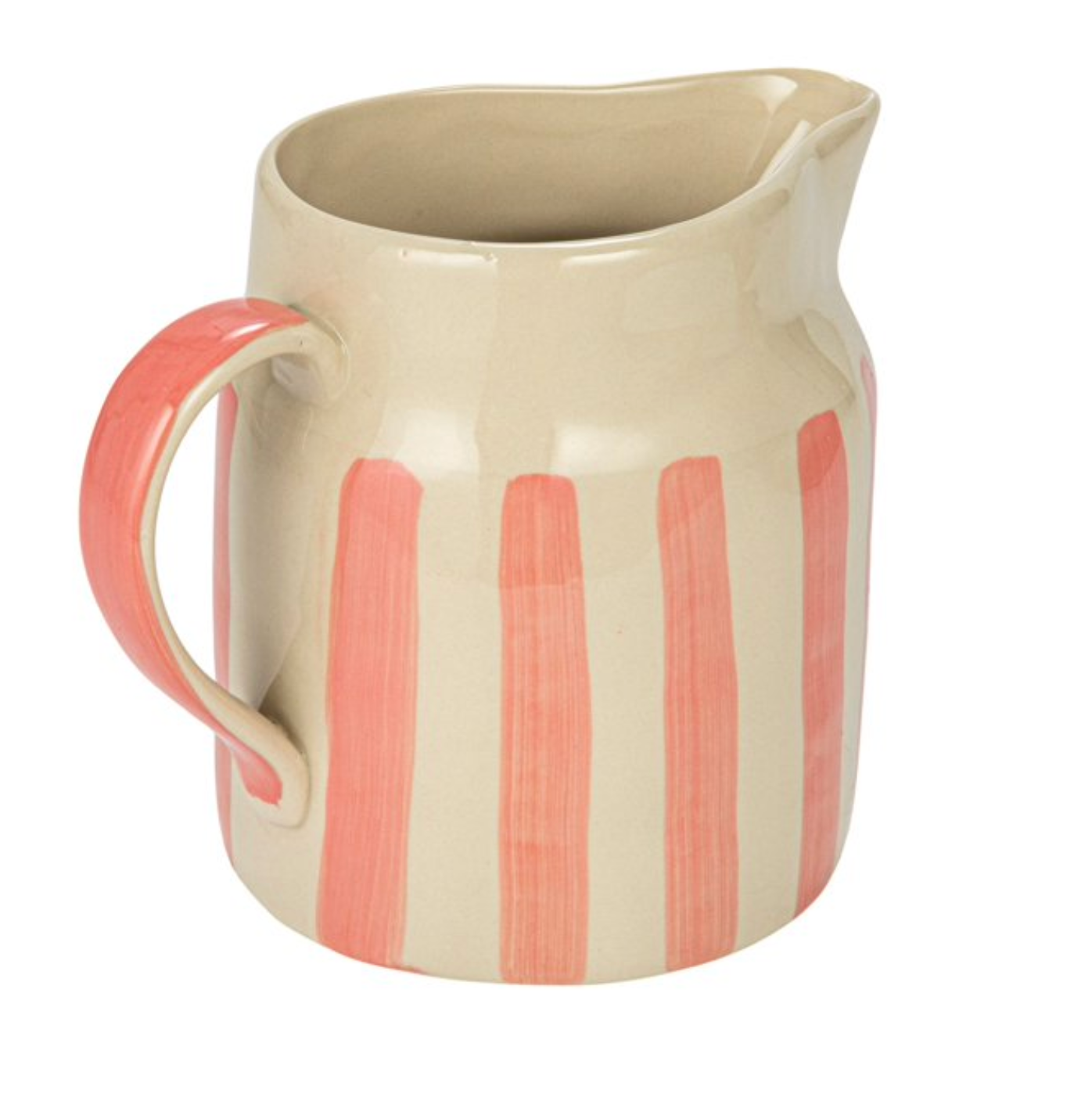 stoneware pitcher 8'L x 5 1/4x 8-3/4 56oz