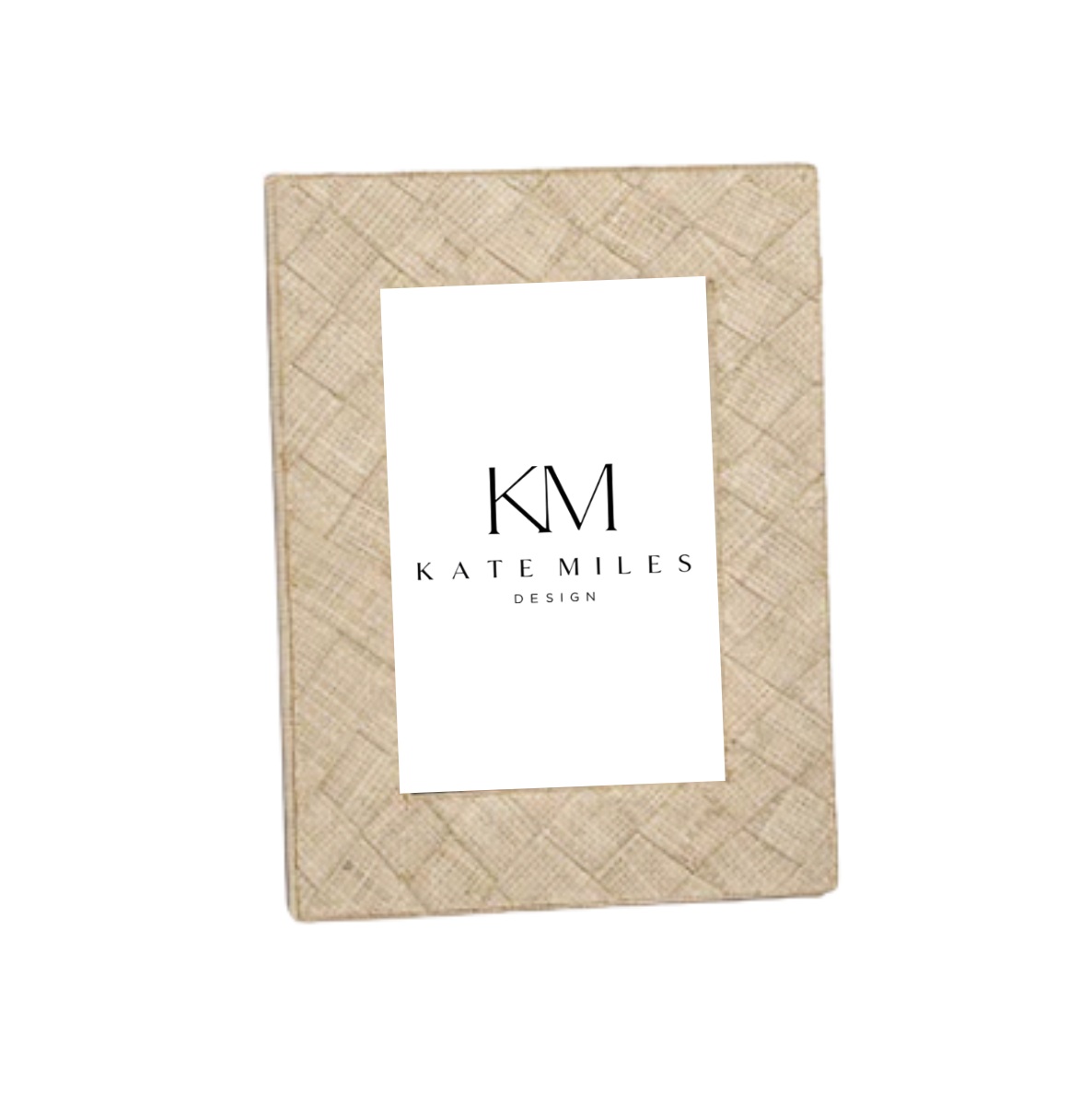 La Bocca Woven Raffia Photo Frame- Natural 4x6