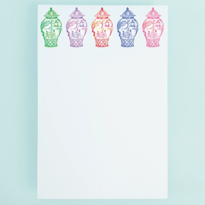 Colorful Ginger Jars Notepad