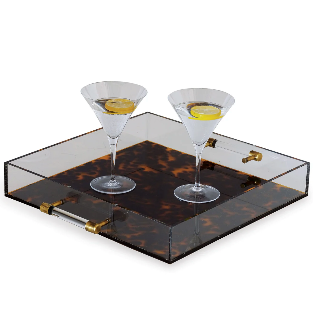 TORTOISE LUCITE TRAY