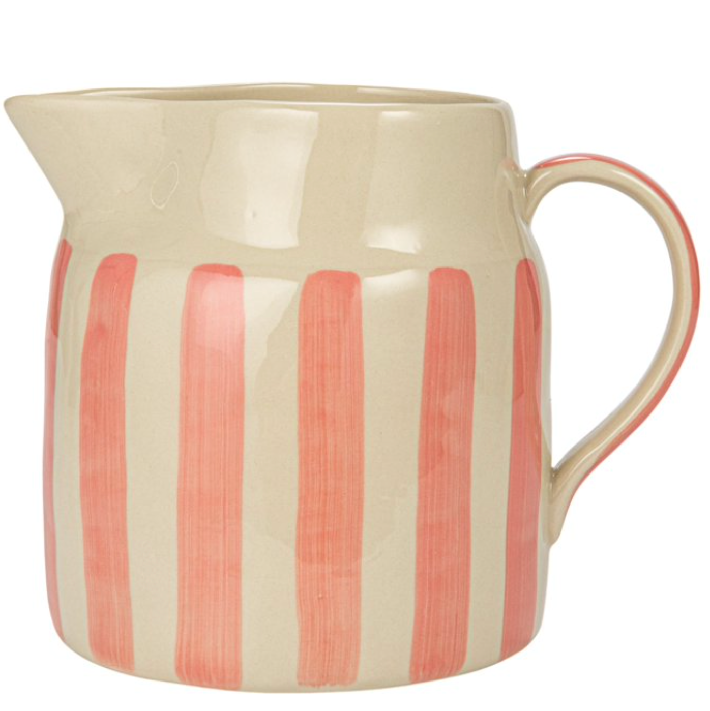 stoneware pitcher 8'L x 5 1/4x 8-3/4 56oz