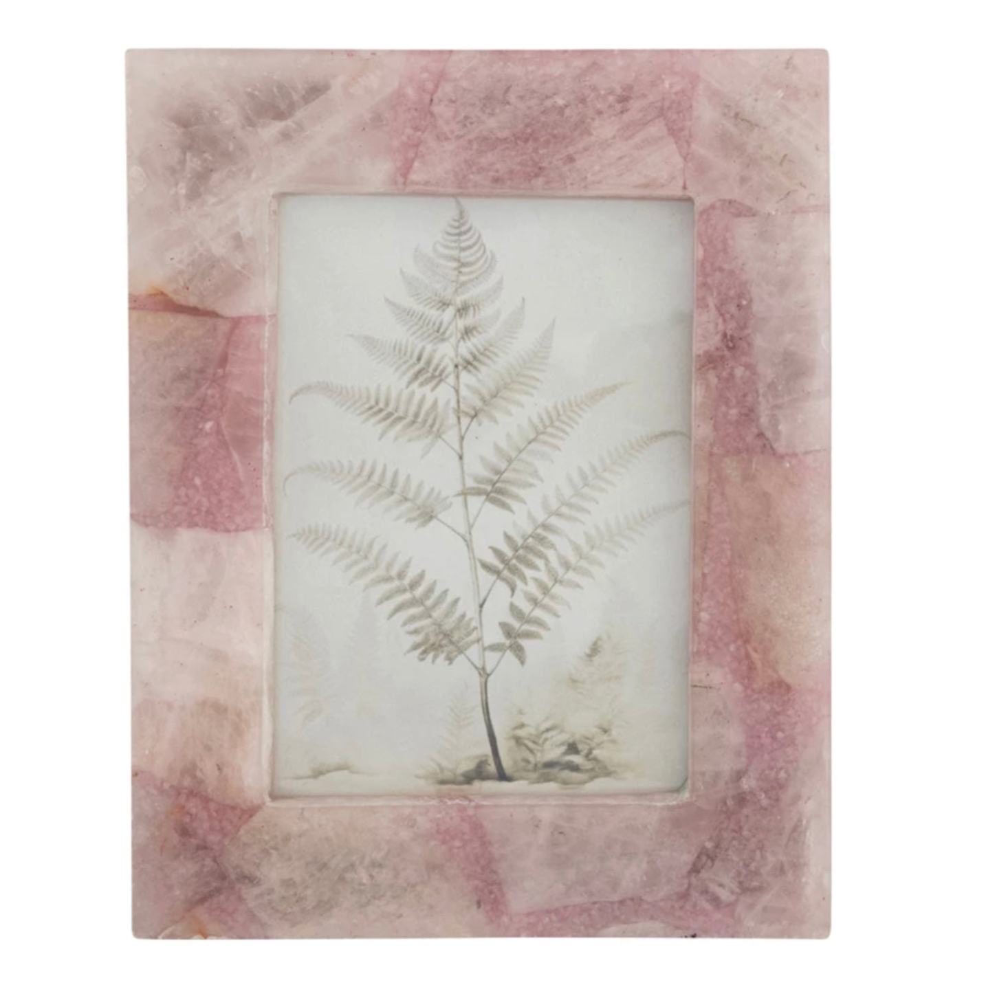 Pink quartz photo frame-L