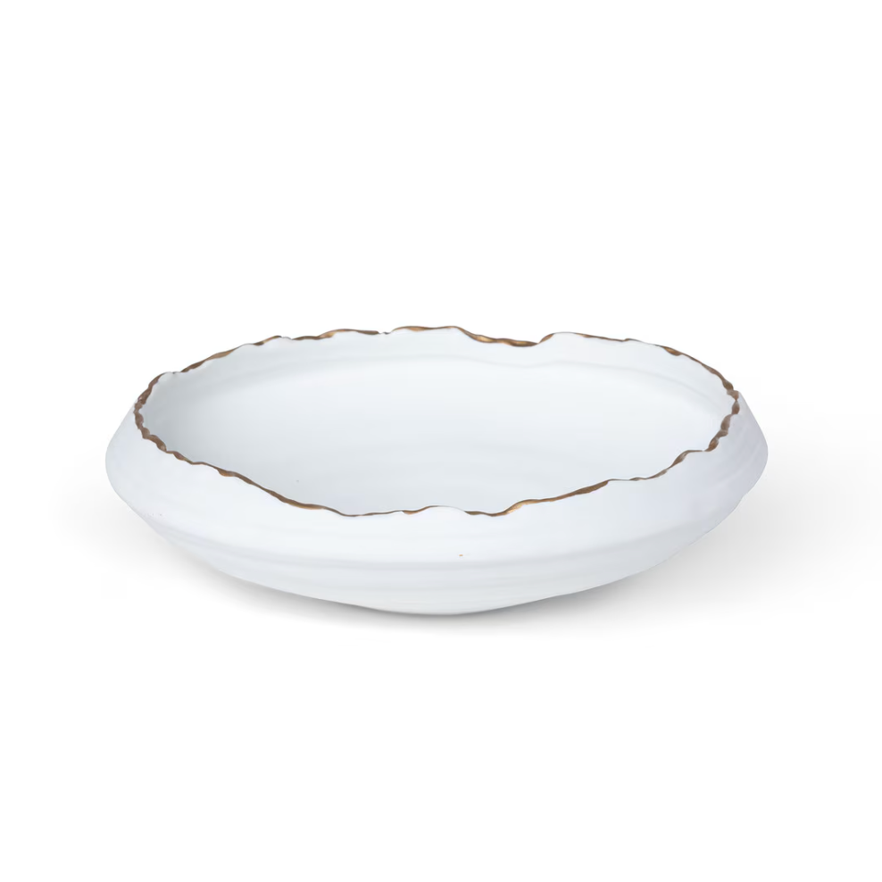 Gilded Organic Edge Bowl, 9.25"