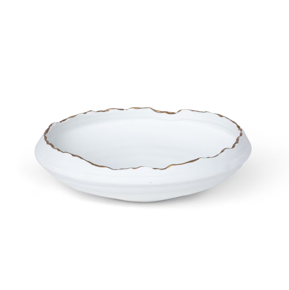 Gilded Organic Edge Bowl, 9.25"